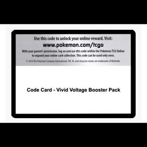 TCG Vivid Voltage Code Card 57 cards for $10